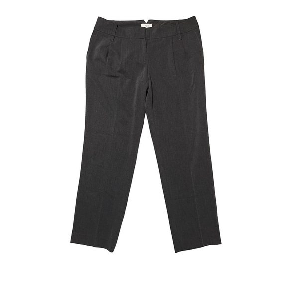 LOFT Marisa Gray Stretch Cropped Pants Trousers - Size 6 - Picture 1 of 12